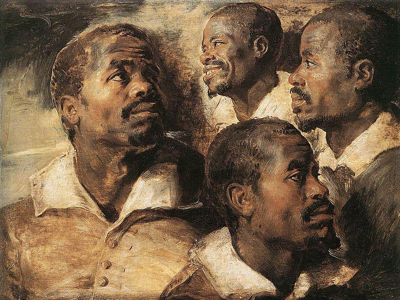 Peter Paul Rubens Four Studies of the Head of a Negro